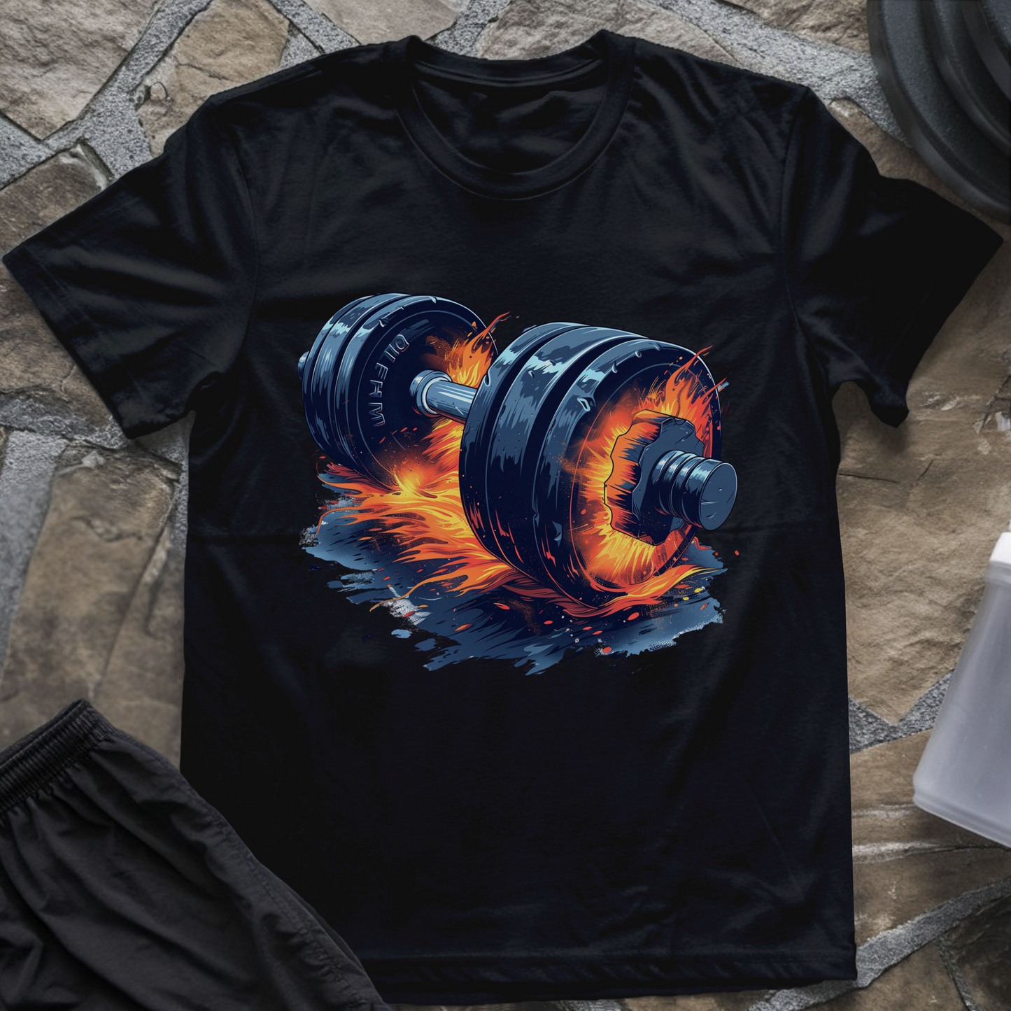 Burning Barbell T-Shirt