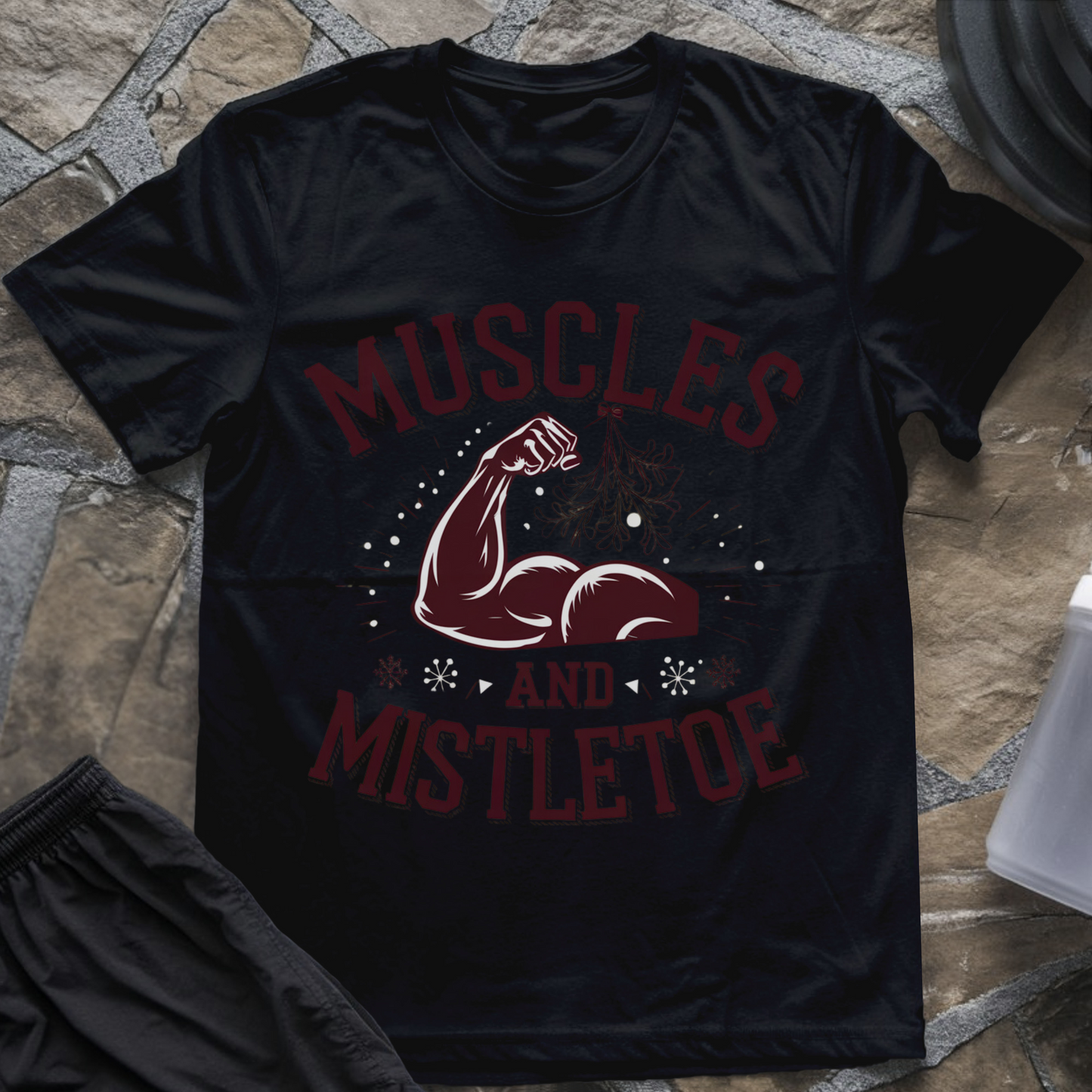 Muscles and Mistletoe Tee