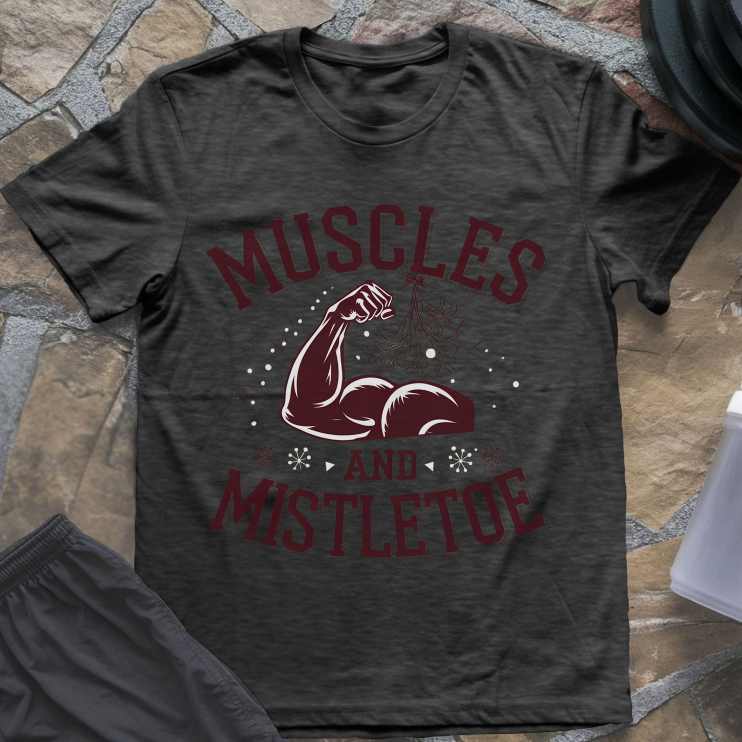 Muscles and Mistletoe Tee