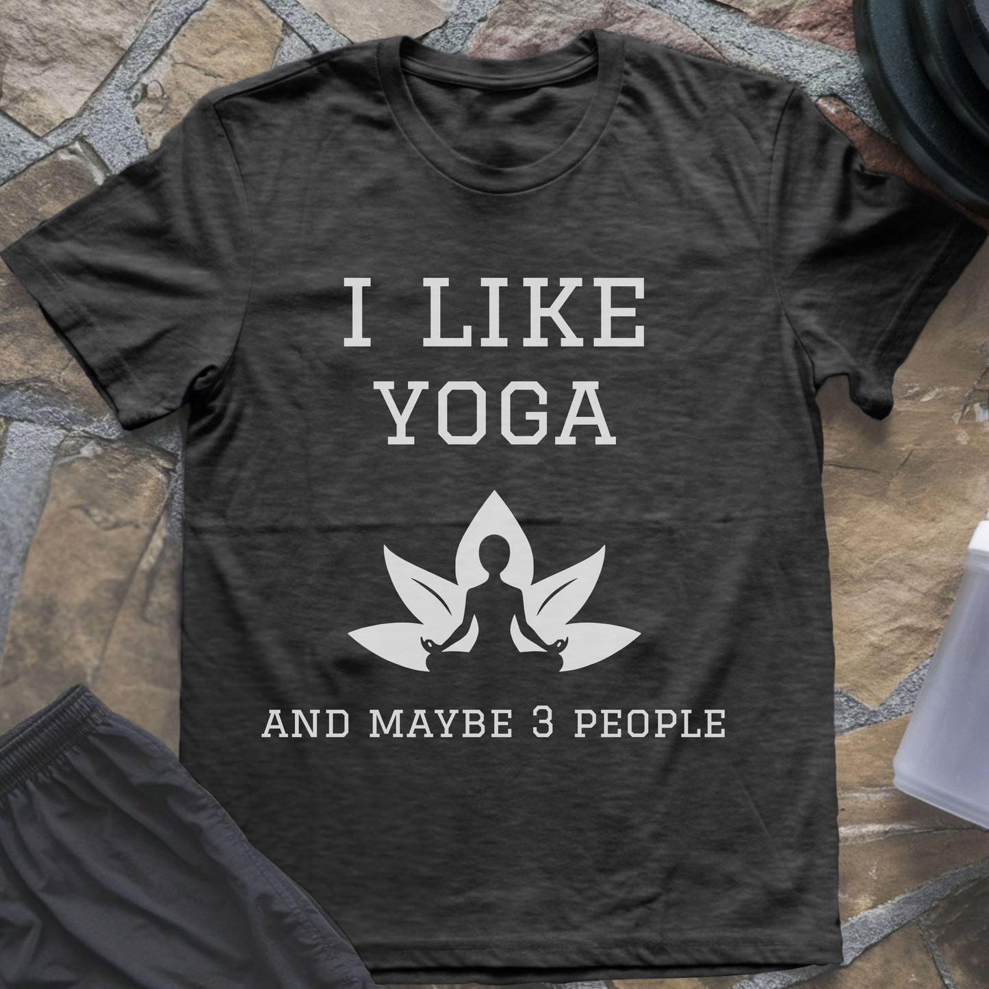 I like Yoga and maybe 3 people T-Shirt