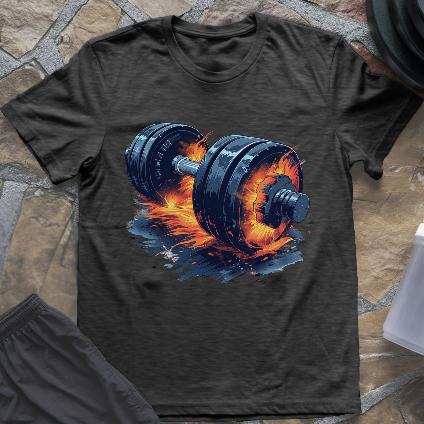 Burning Barbell T-Shirt