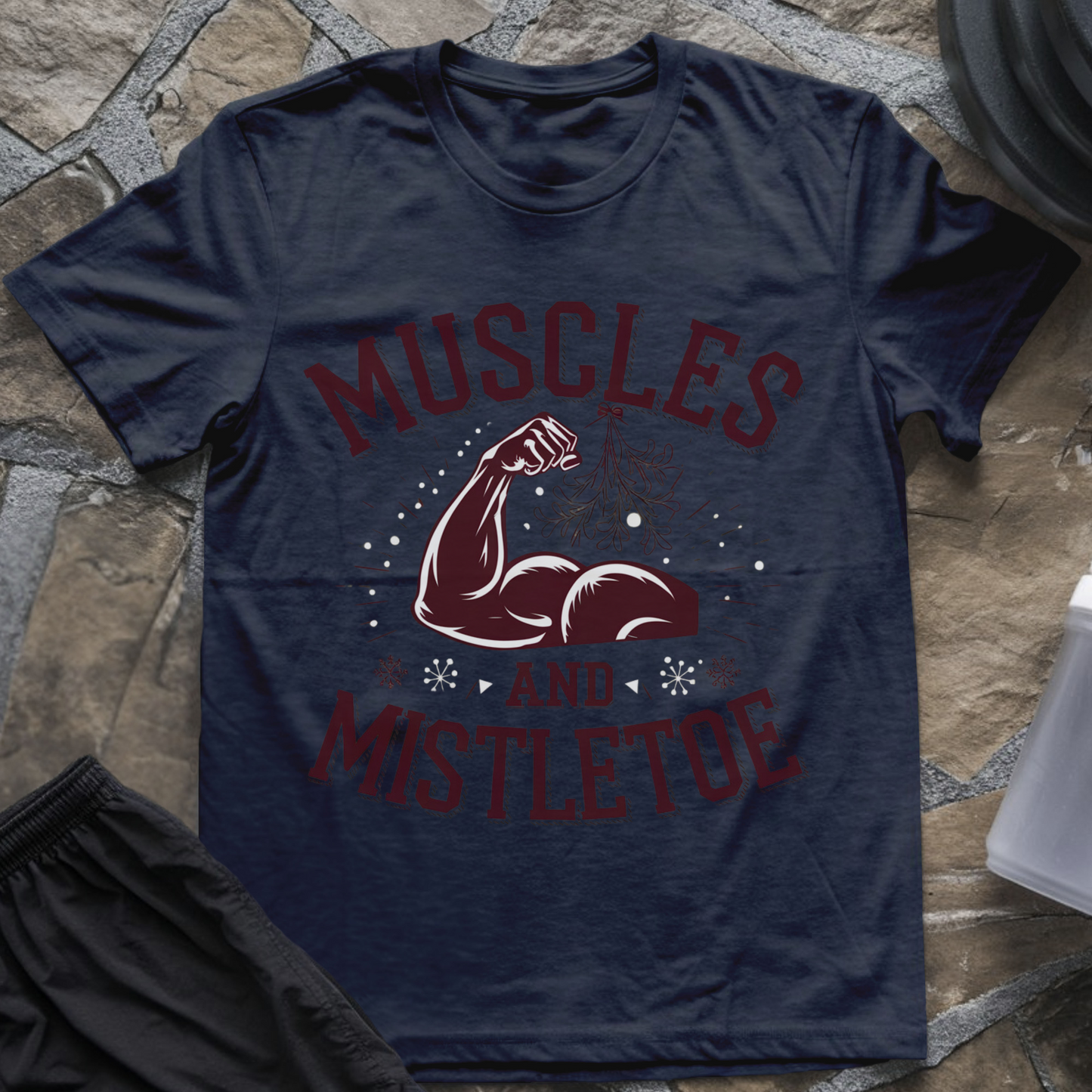 Muscles and Mistletoe Tee