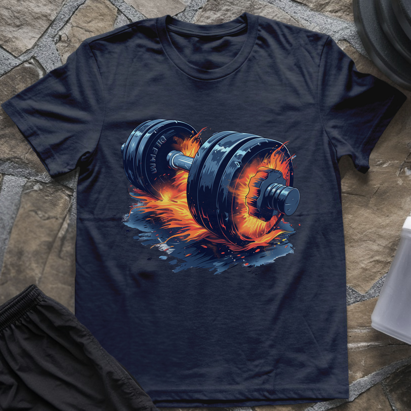 Burning Barbell T-Shirt