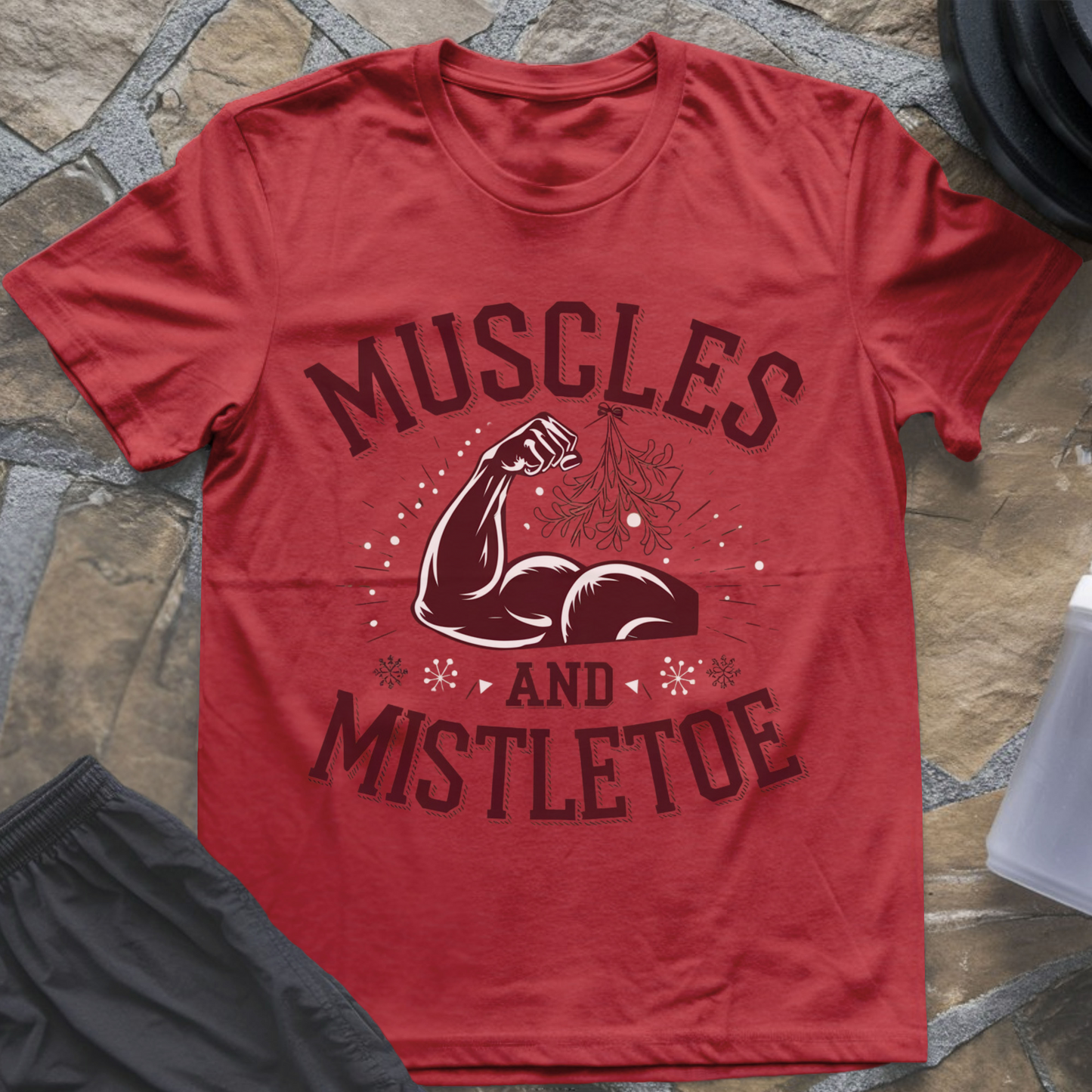 Muscles and Mistletoe Tee