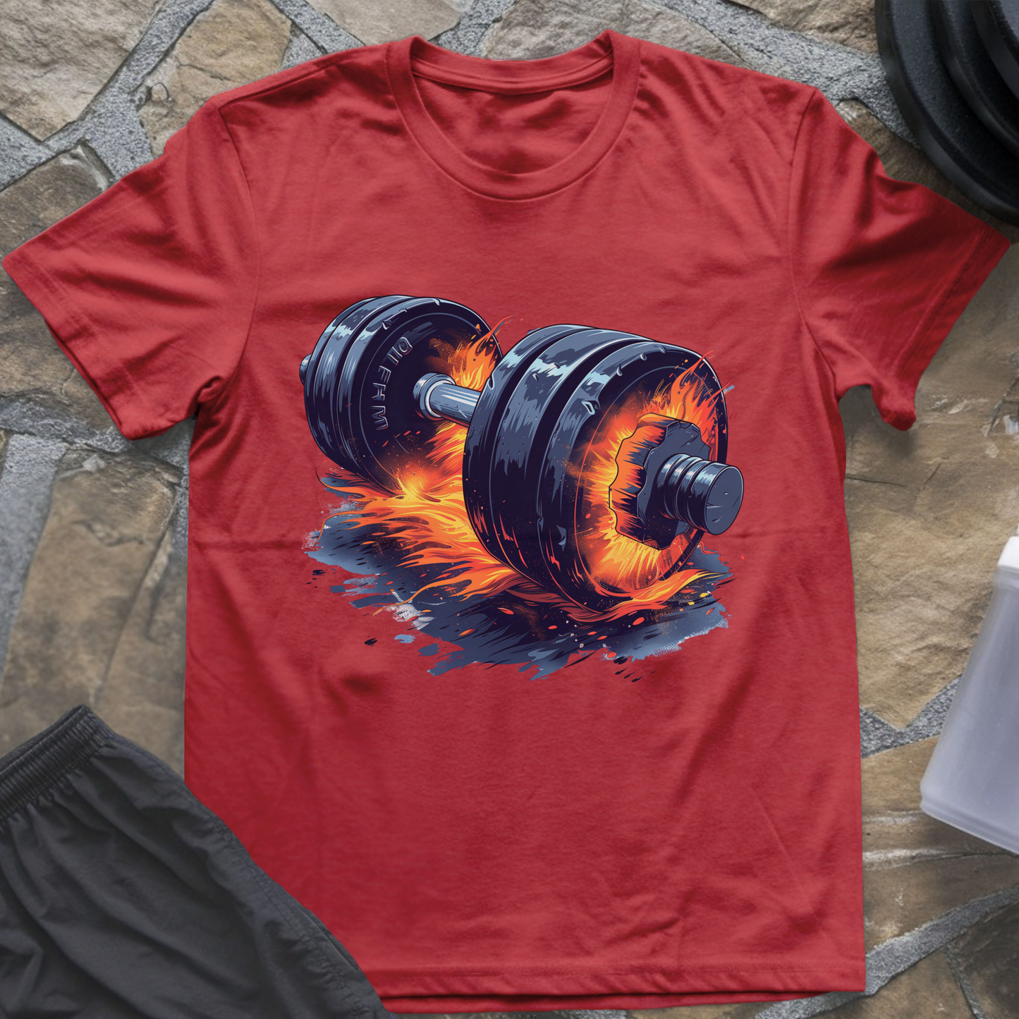 Burning Barbell T-Shirt