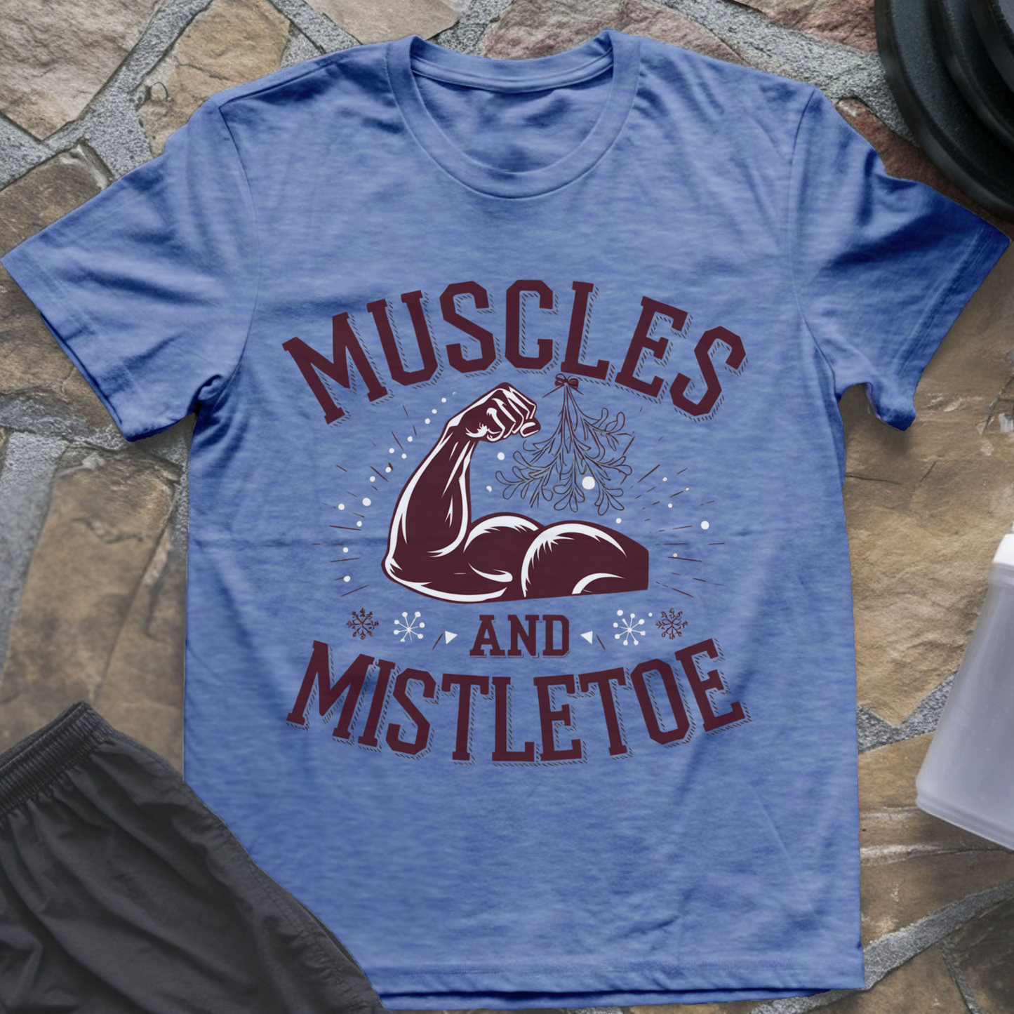 Muscles and Mistletoe Tee