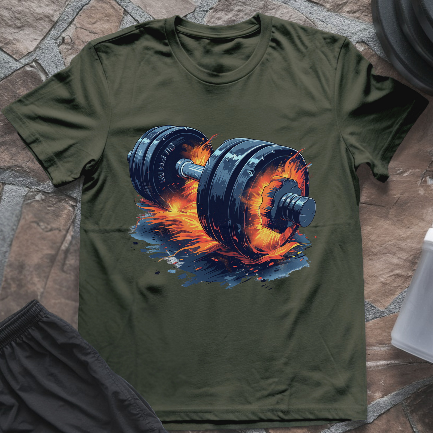 Burning Barbell T-Shirt