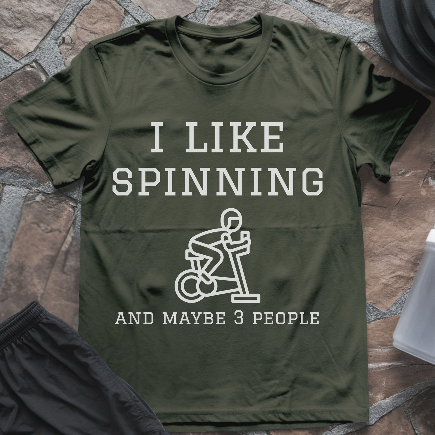 I like Spinning and Maybe 3 People T-Shirt