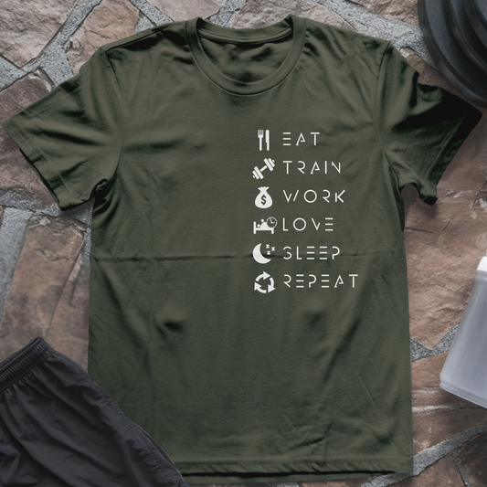 Eat Train Work Love Sleep Repeat T-Shirt