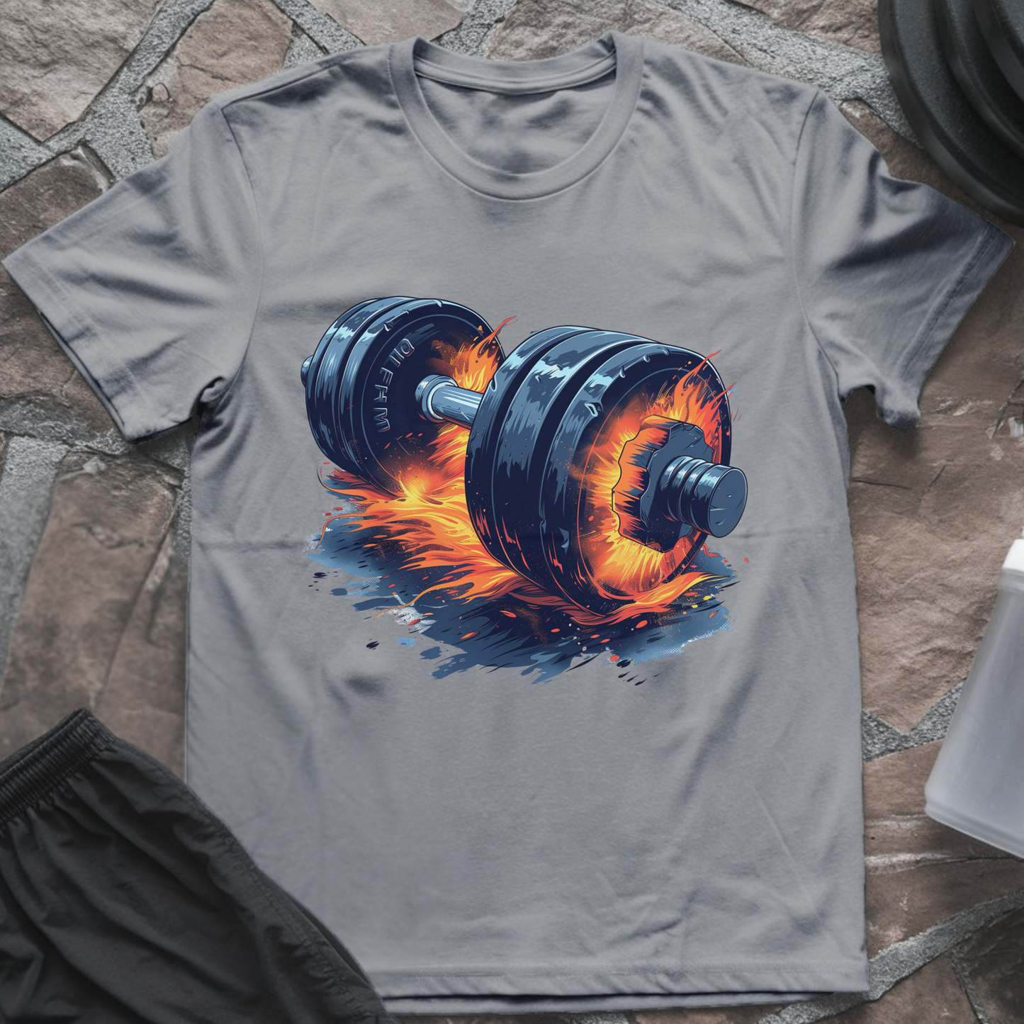 Burning Barbell T-Shirt