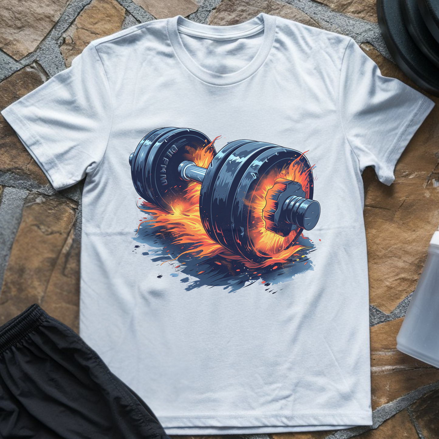 Burning Barbell T-Shirt