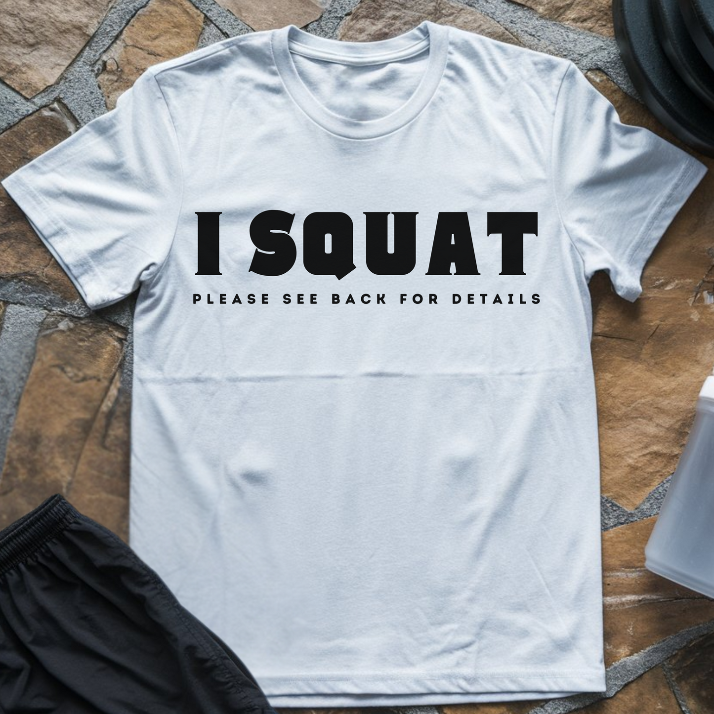 I Squat Please See Back For Details T-Shirt